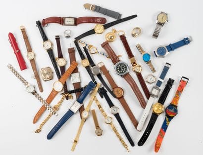 LIP, STELTMAN, TIMEX
Lot of gilt and silver-plated...