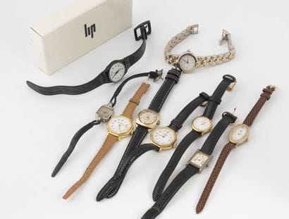 LIP
Two metal ladies' watches with quartz...