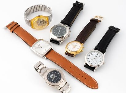 Set of six watches including LIP, SWATCH...