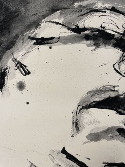 Iba N'DIAYE (1928-2008)
Untitled, 1990.
Ink...