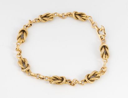Bracelet en or jaune (750) à maillons en...