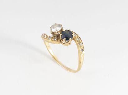 Toi et Moi ring in yellow gold (750) set...