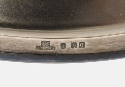 CHRISTOFLE 
Trois plats circulaires de service...