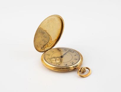 LONGINES
Savonnette pocket watch in yellow...