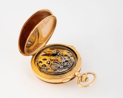 Beautiful yellow gold (750) chronograph watch...