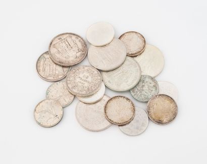 Lot de pièces en argent (min. 800) comprenant...