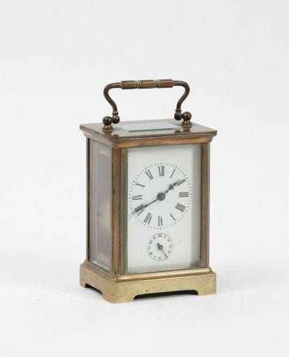 Officer's or travel clock.
White enameled...
