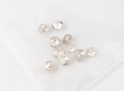 Lot de 10 petits diamants de taille ancienne.
Poids...