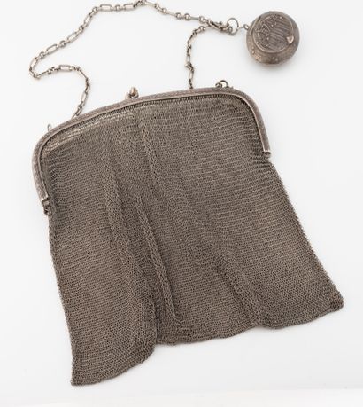 Bourse à maille souple en argent ( 800) à...