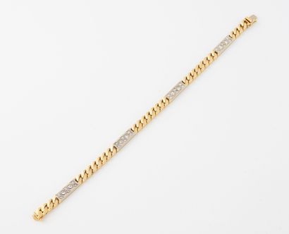 Bracelet maille gourmette en ors (750) jaune...