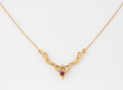 Collier à maille forçat en or jaune (750)...