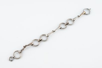 Attribué à CELINE
Silver bracelet (800) with...