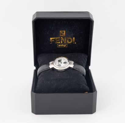 FENDI 
Ladies' wristwatch. Steel case, white...