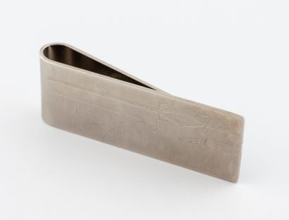 CARTIER
Amatized steel money clip with engraved...