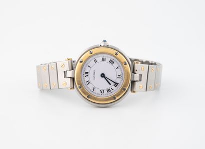 CARTIER
Ladies' wristwatch in steel and yellow...