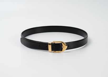 HERMES, Paris.
Ceinture en cuir épi noir...