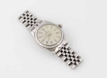 ROLEX ''OYSTER PERPETUAL''
Steel wristwatch,...