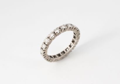 American wedding band in white gold (750)...