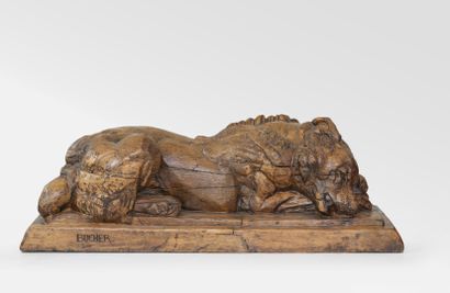 Edwin BUCHER (1879-1968)
Chien couché rongeant...