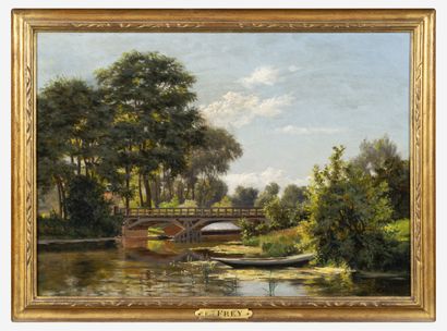 Eugène FREY (1864-1930)
- Le pont de Villiers...