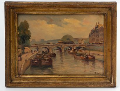 Léon BALLIN (XIX-XXème siècle)
Paris, barges...