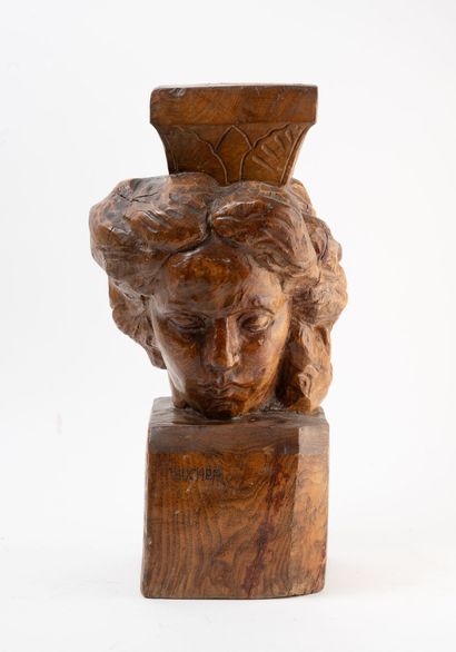 Edwin BUCHER (1879-1968)
Tête de femme.
En...
