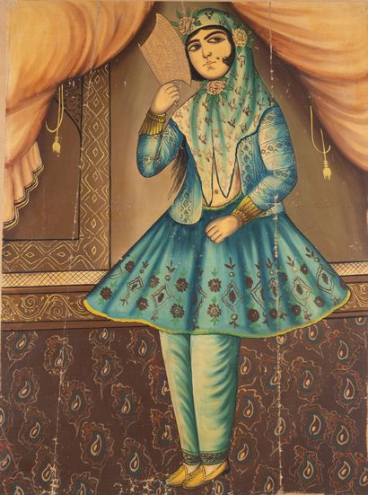 IRAN, Ecole QAJAR du XXème siècle
Woman with...