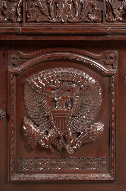 Copy of the Resolute Desk in mahogany stained...