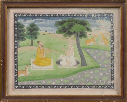 INDE fin XIXème - début XXème siècle
Meditation.
Miniature,...