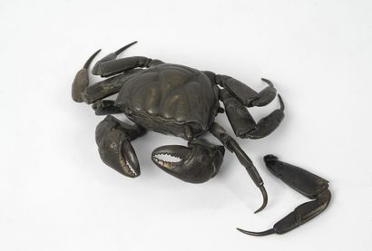 JAPON, Période Meiji
Articulated crab.
Jizaï...