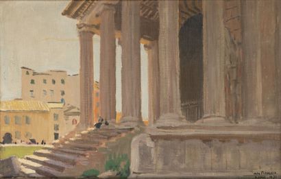 Jules FLANDRIN (1871-1947)
View of the Pantheon...