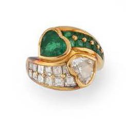 ¹ Toi et Moi ring in yellow gold (750), the...