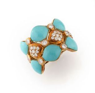 Beautiful band ring in yellow gold (750)...