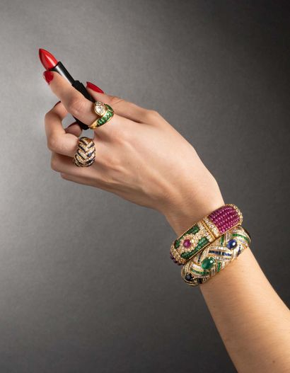 ¹ Toi et Moi ring in yellow gold (750), the...