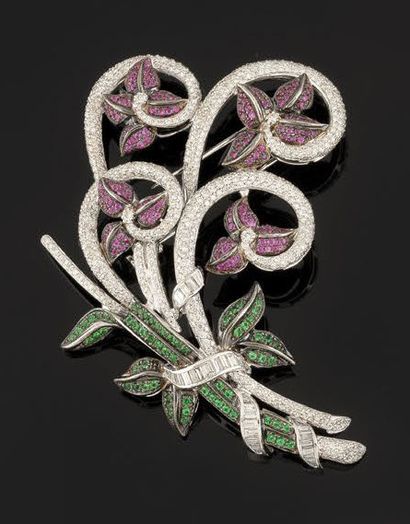 CHAAR
¹ Important white gold (750) lapel...