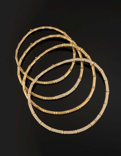 CARTIER Paris
Four yellow gold (750) breastplate...