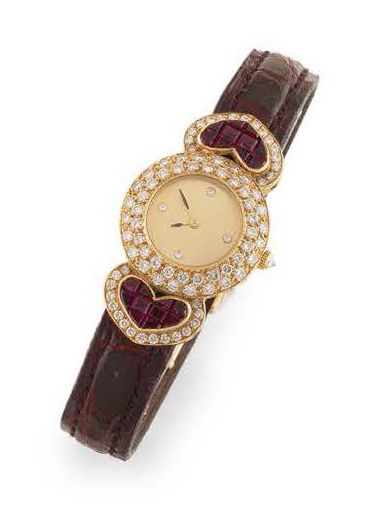 Montre bracelet de dame.
Boîtier rond en...