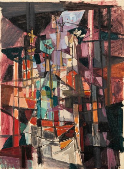Hella GUTH (1908-1992)
Sans titre, 1952.
Huile...