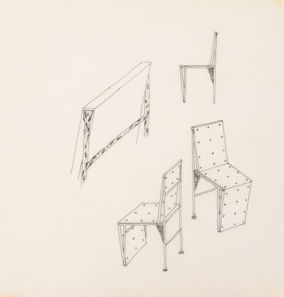 Olivier GAGNERE (1952)
Suite de huit chaises,...