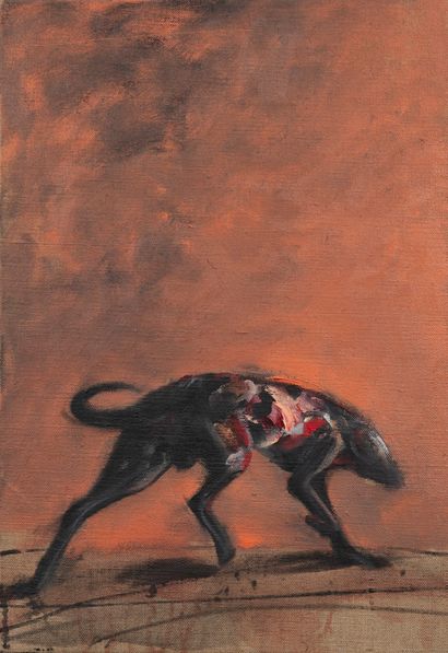 Vladimir VELICKOVIC (1935-2019)
Chien,1995.
Huile...