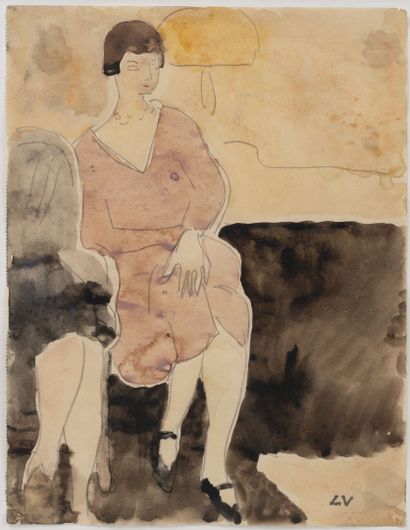 Louis VALTAT (1869-1952)
Femme à l'ouvrage,...
