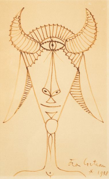 Jean COCTEAU (1889-1963)
Tête de chèvrepied...
