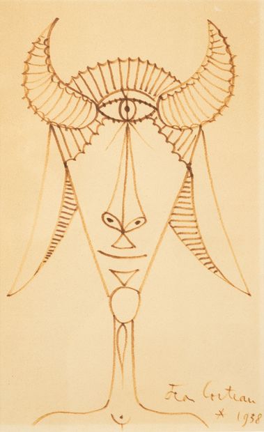 Jean COCTEAU (1889-1963)
Tête de chèvrepied...