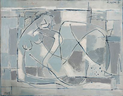 Hossein KAZEMI (1924-1996)
Nu accoudé, 1958.
Huile...