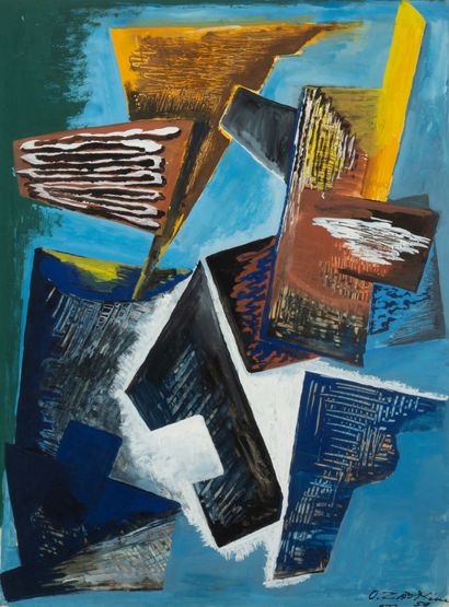 Ossip ZADKINE (1888-1967)
Sans titre, 1959.
Gouache...