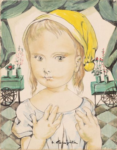 Léonard-Tsuguharu FOUJITA (1886-1968)
Fillette...