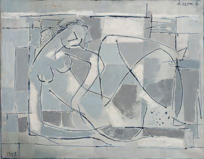 Hossein KAZEMI (1924-1996)
Nu accoudé, 1958.
Huile...