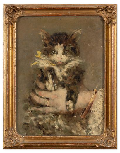 Alfred STEVENS (1817-1875)
Chaton au noeud...