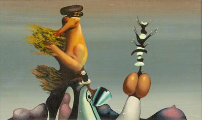 Jules PERAHIM (1914-2008)
Composition surréaliste.
Huile...