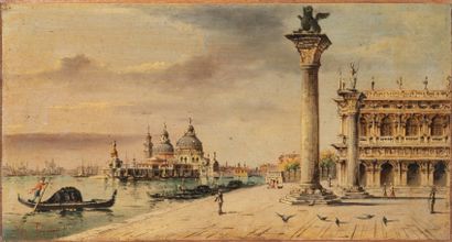 Marco GRUBACS (1839-1910)
Venise, Place Saint-Marc.
Huile...